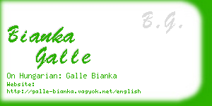 bianka galle business card